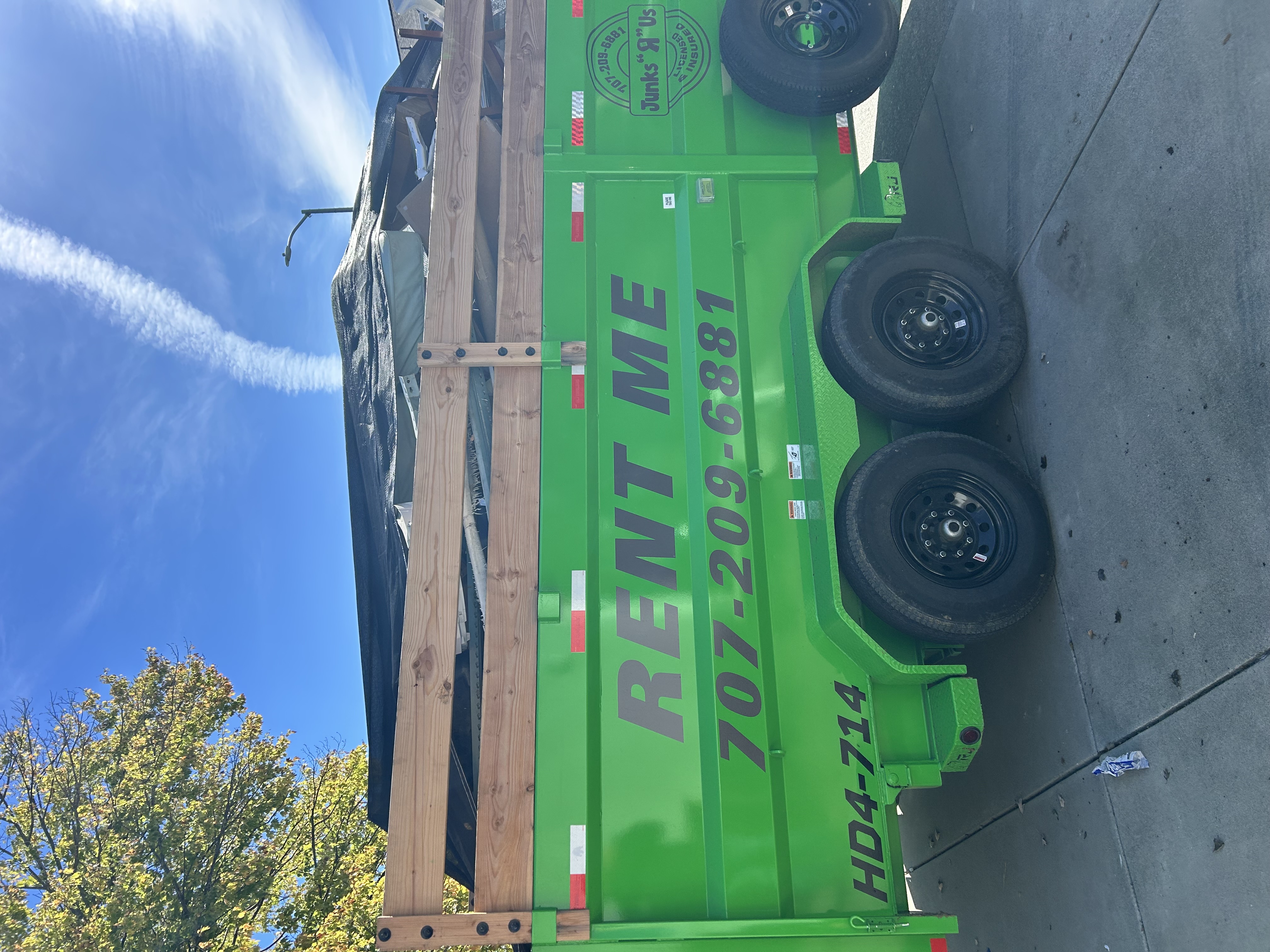 7' x 14' Dump Trailer view 3 - close-up